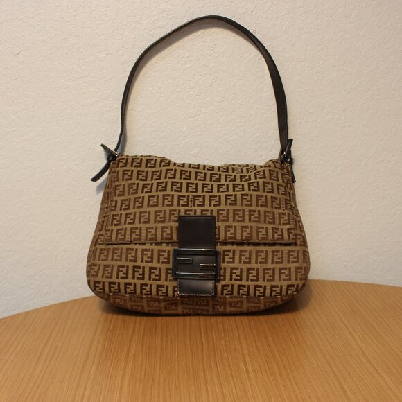 Fendi Handbags - Fendi Zucca Mama Baguette handbag